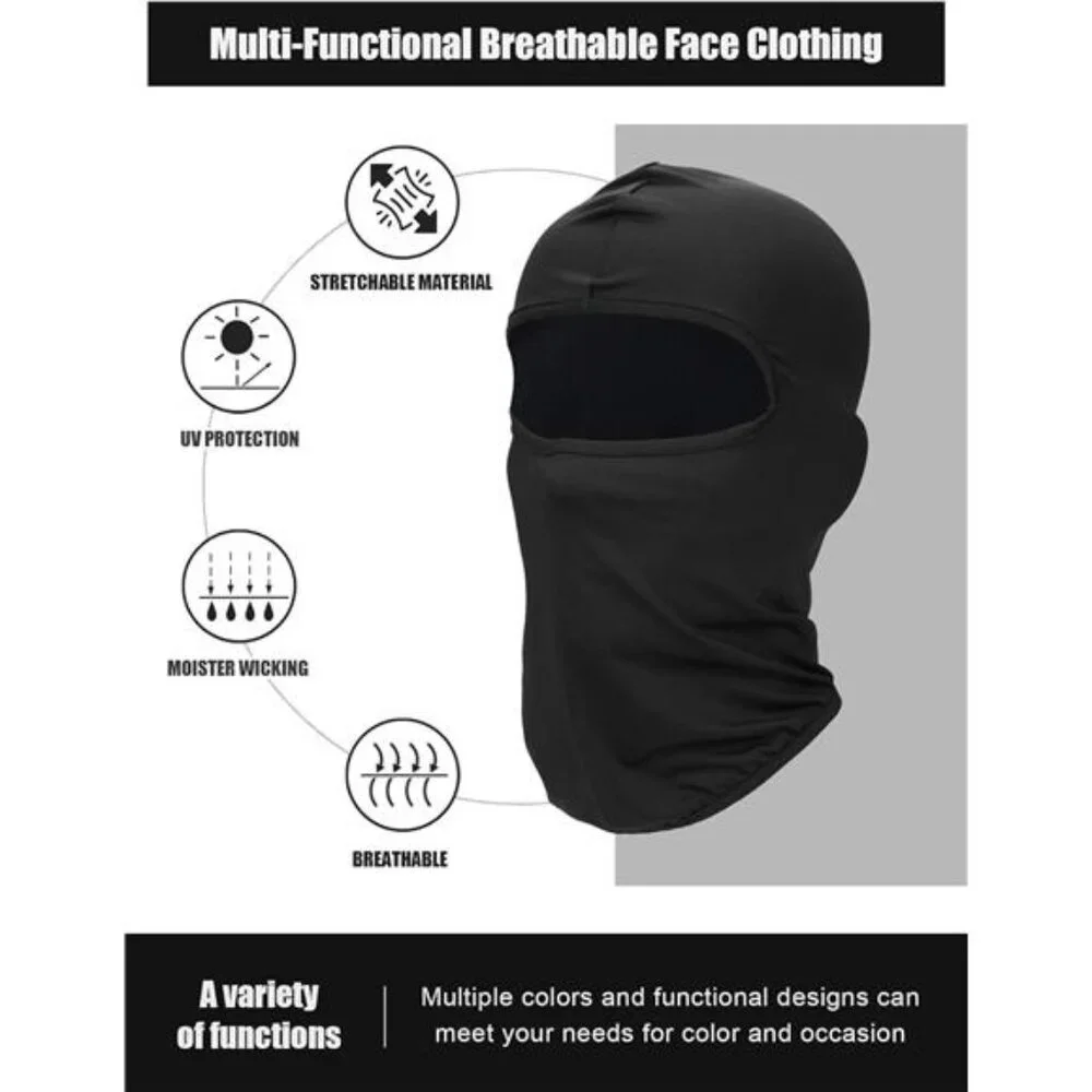 9 Pcs Ski Mask for Men Full Face Cover UV Sun Protection Cooling